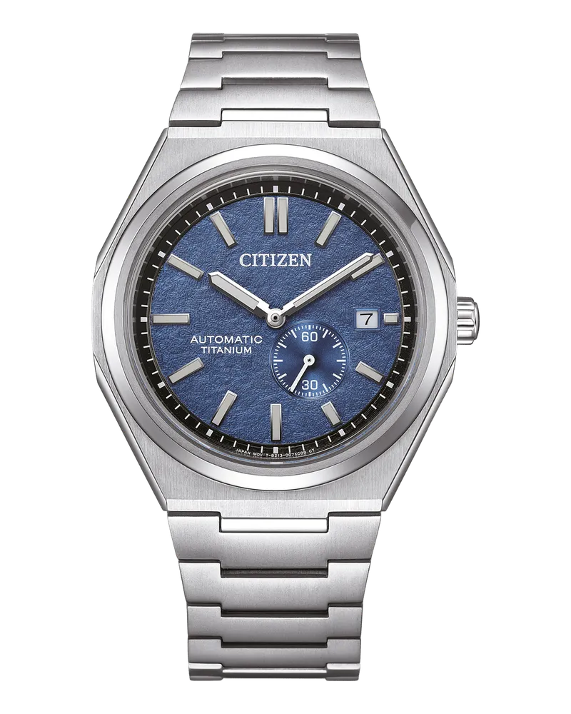 Citizen Automatik Titanium  Herrenuhr NJ0180-80L Blau
