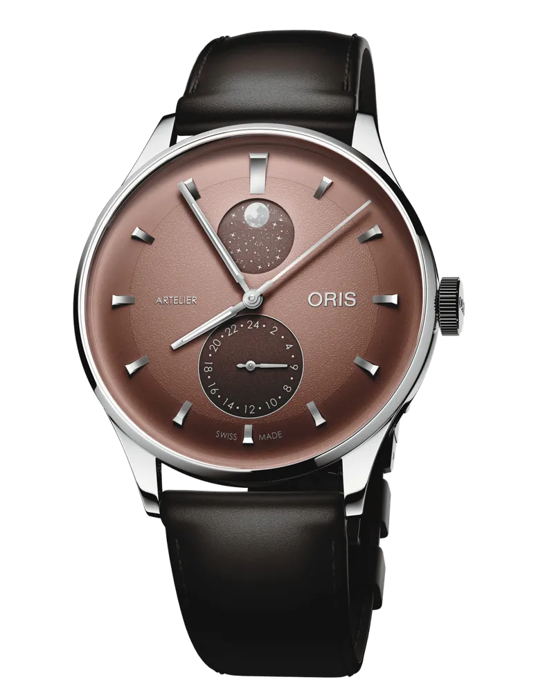 ORIS Artelier Complication 39.50 mm Lederband Braun Herrenuhr 01 782 7811 4056-07 6 20 17FC 