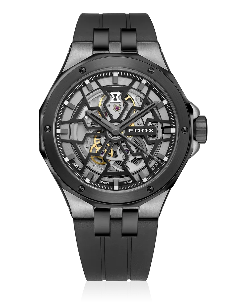 Edox Delfin the Original Mecano Automatic Herrenuhr 85303-357GN-NGN Grau