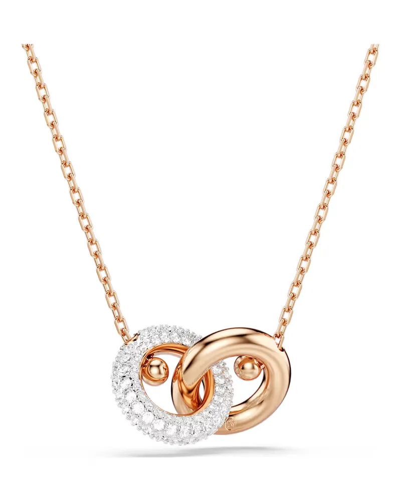 Swarovski Dextera Anhänger Rundschliff, Weiß, Roségold-Legierungsschicht 