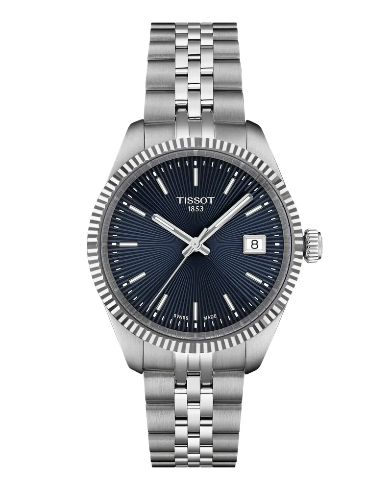 Tissot Ballade 34mm, Swiss Made Quarzwerk, Blau Grau Damenuhr T156.210.11.041.00 Blau