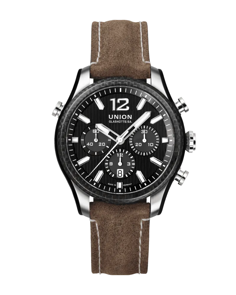 Union Glashütte Belisar Chronograph Sport Herrenuhr D009.927.26.207.02 Schwarz
