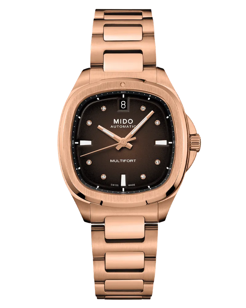 Mido Multifort TV 35 Roségold Herrenuhr M049.307.33.296.00 Braun