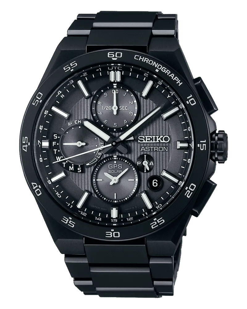 Seiko Seiko Astron GPS Solar Dual Time Chronograph Herrenuhr SSH155J1 Grau