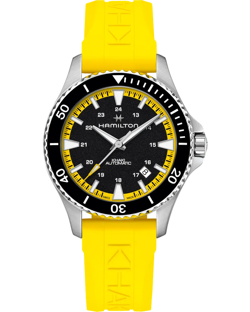 HAMILTON Khaki Navy Scuba Automatik Herrenuhr H82395332 Schwarz