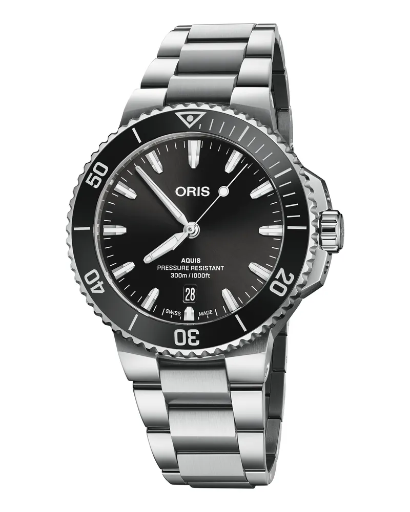 ORIS Aquis Date Automatik Unisexuhr , 01 733 7787 4154-07 8 22 04PEB Schwarz