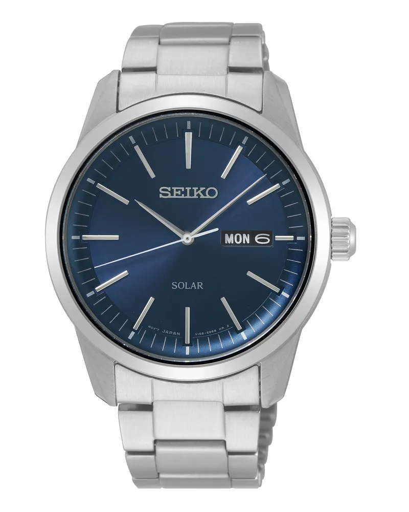 Seiko Herrenuhr Solar SNE525P1 Blau