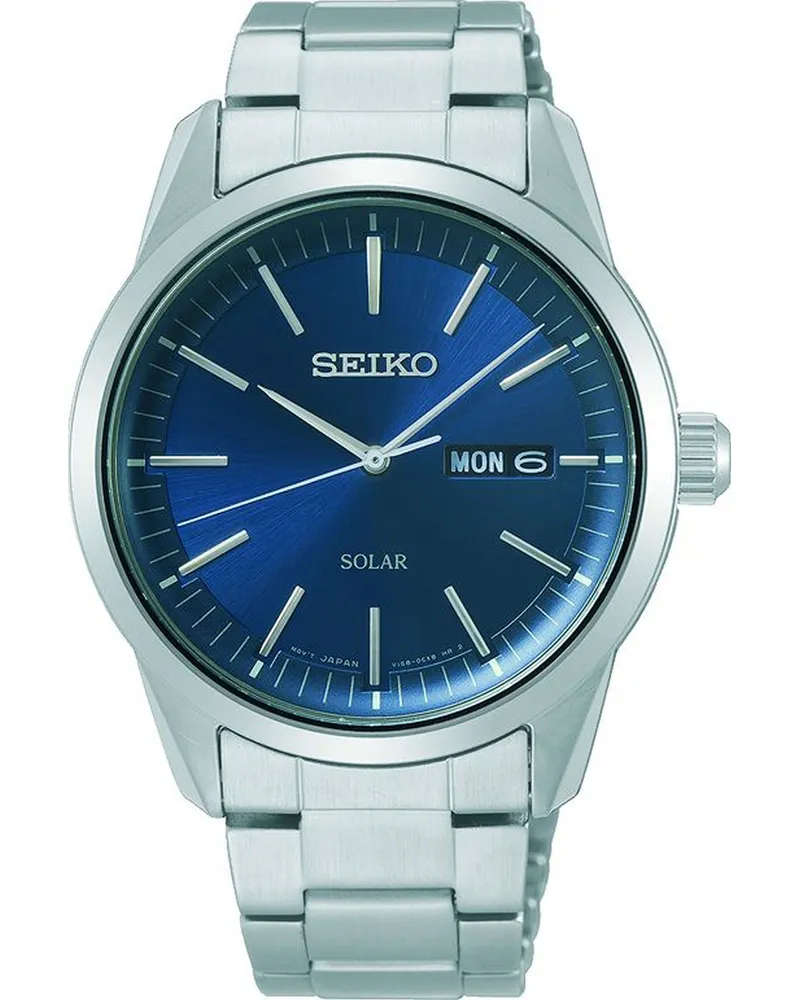 Seiko Herrenuhr Solar SNE525P1 Blau