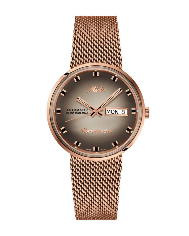 Mido Commander Damenuhr M842932311 Braun