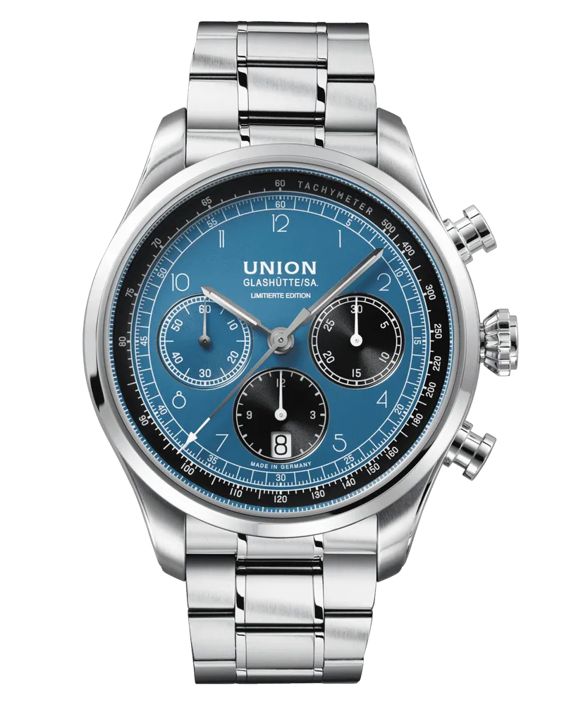 Union Glashütte Herrenuhr Belisar Chronograph Limited Edition D009.427.11.052.09 Blau