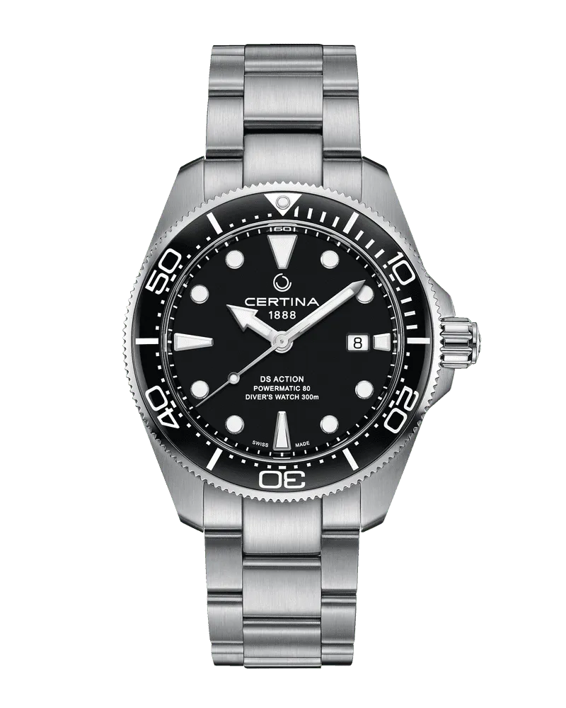 Certina DS Action Diver 43mm Herrenuhr C032.607.11.051.00 Schwarz