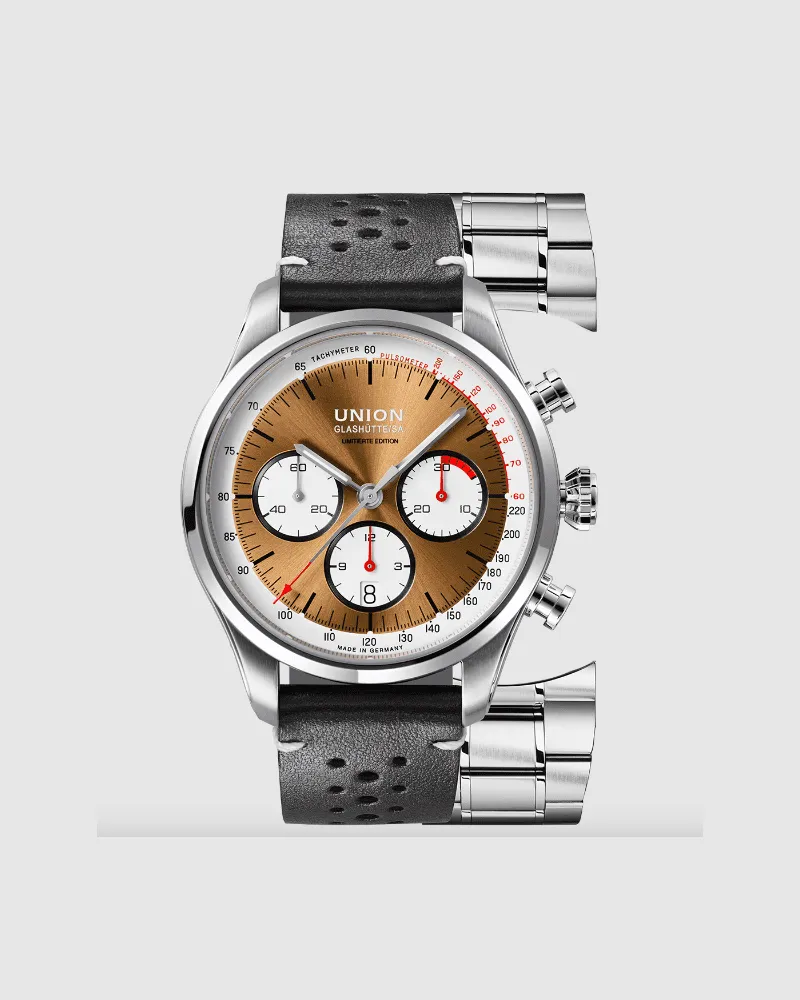 Union Glashütte Belisar Chronograph Herrenuhr Limited Edition D009.427.16.290.09 Braun