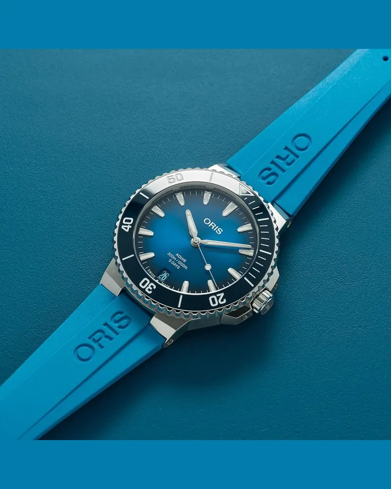 ORIS Herrenuhr Aquis 01 400 7790 4135-07 4 23 45EB Blau
