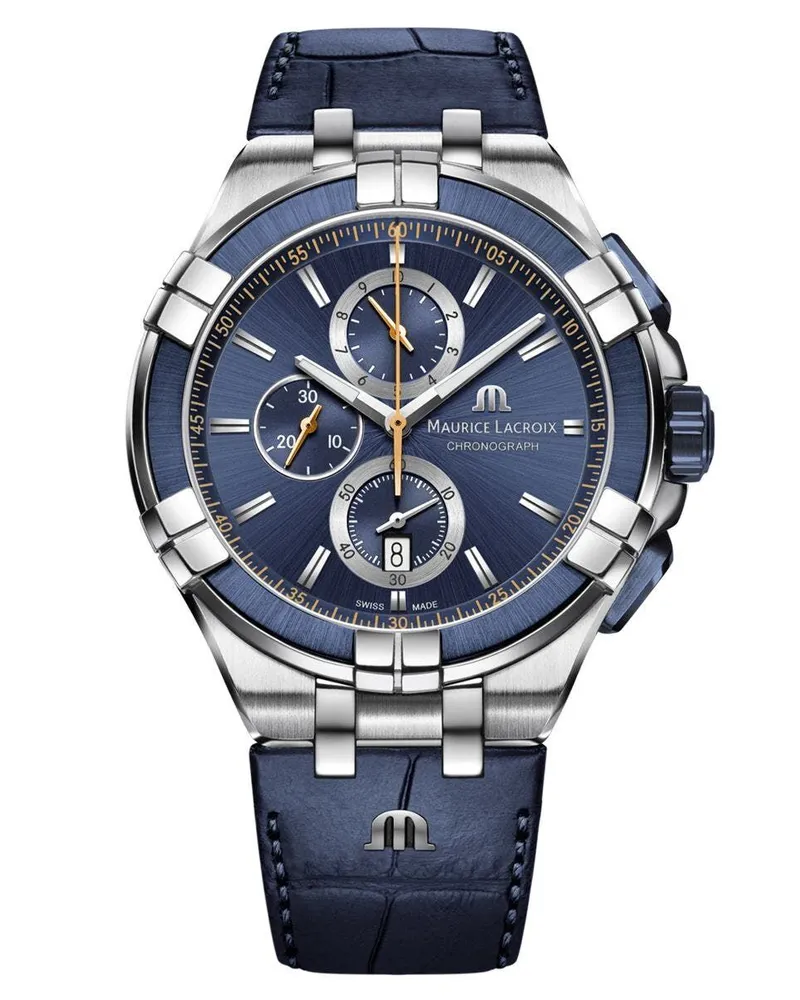 Maurice Lacroix Aikon Chronograph Date Herrenuhr AI1018-SS001-432-4 Blau