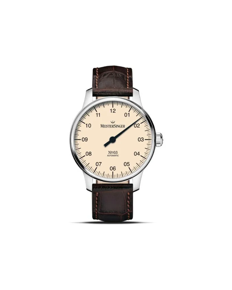 MeisterSinger Automatik Elfenbein Herrenuhr BM9903 Creme