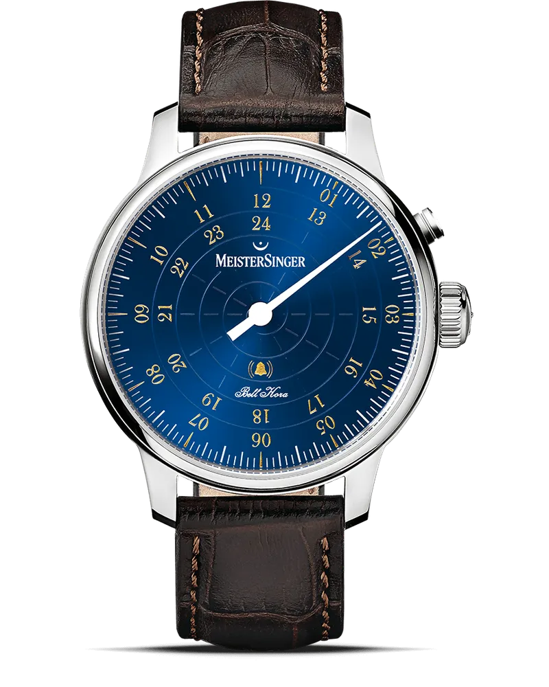 MeisterSinger Bell Hora Automatik Herrenuhr BHO918G Blau