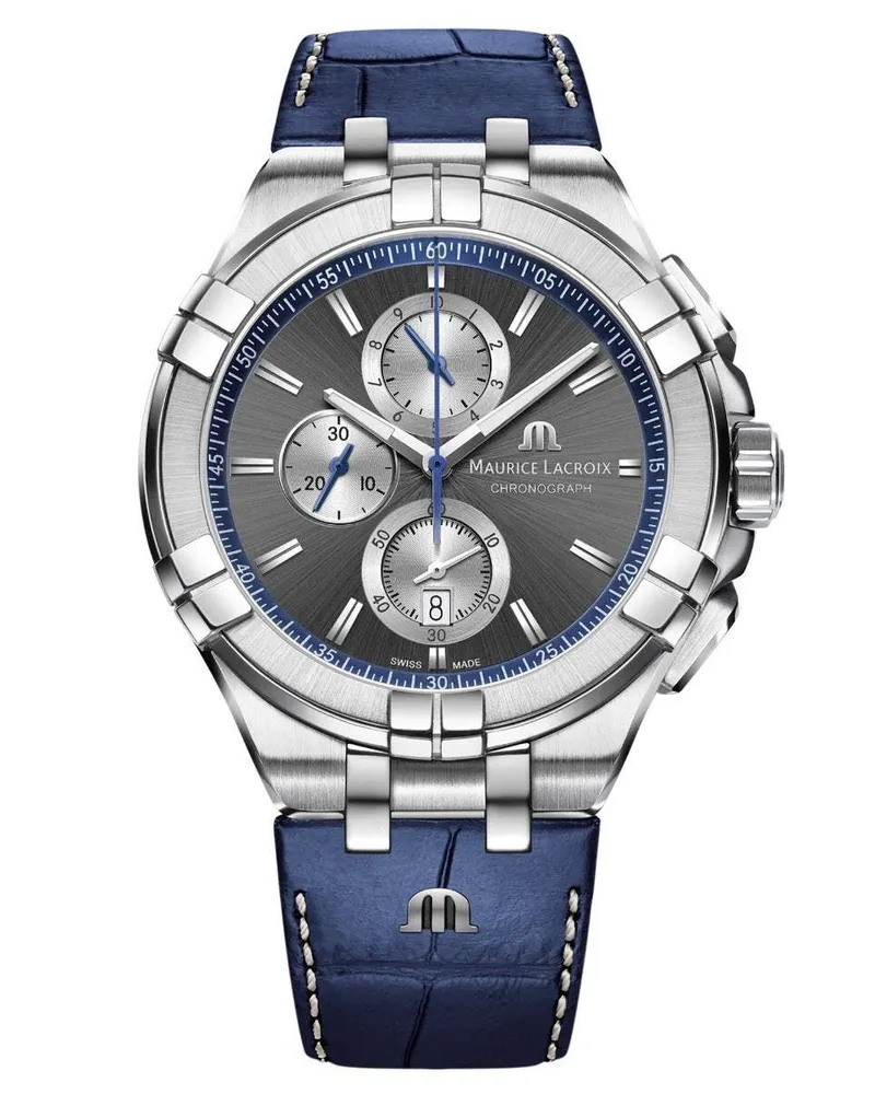Maurice Lacroix Aikon Chronograph Date Herrenuhr AI1018-SS001-333-1 Schwarzgrau