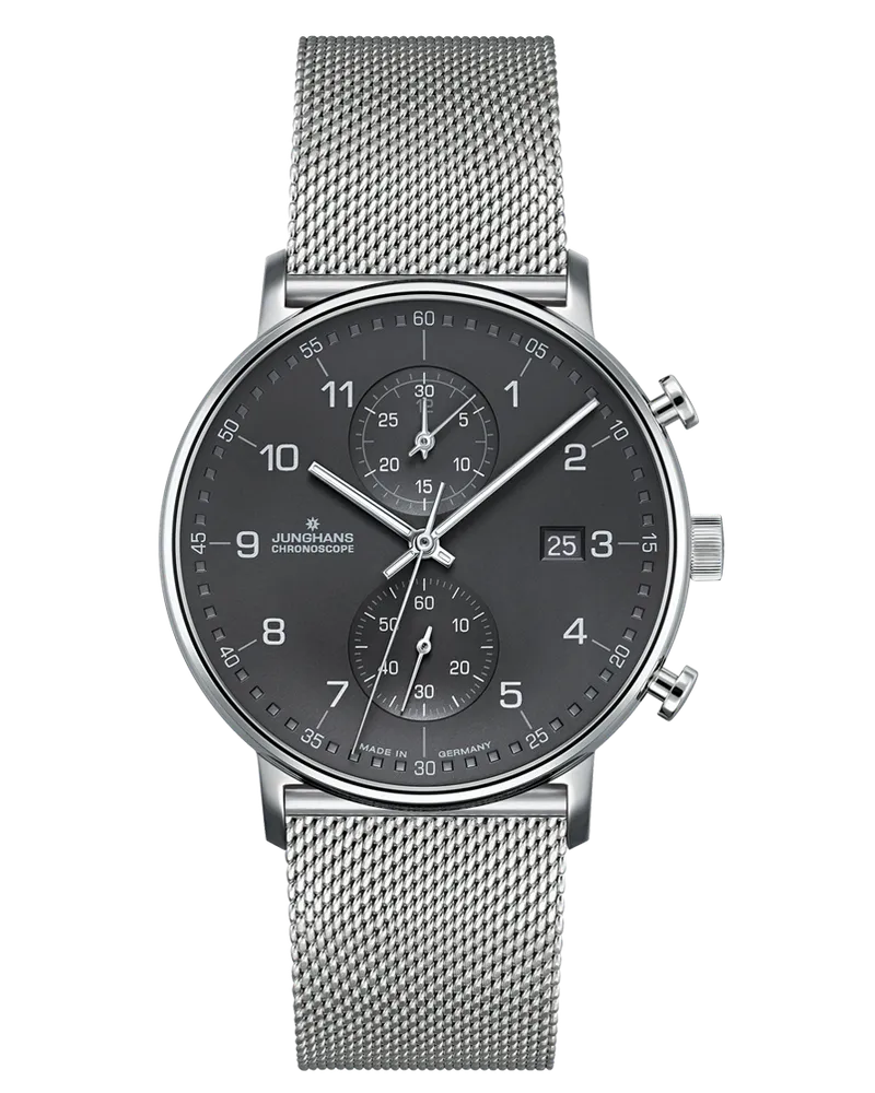 Junghans FORM C 041/4877.44 Herrenuhr Grau