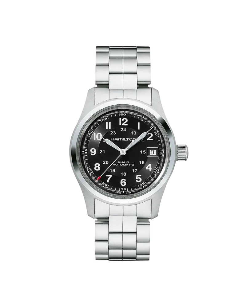 HAMILTON Khaki Field Automatik Herrenuhr H70455133 Schwarz