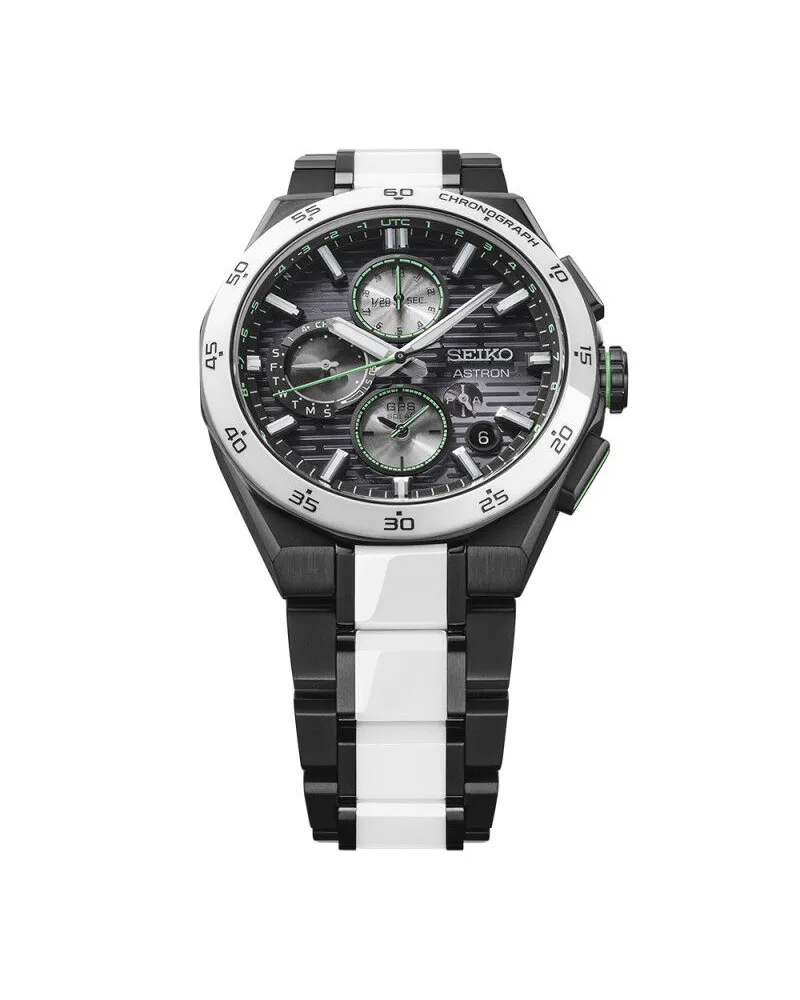 Seiko Astron GPS Solar Dual Time Chronograph Limited Edition Herrenuhr SSH185J1 Grün