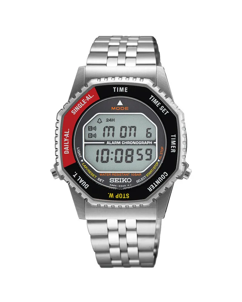 Seiko Klassik Digital Chronograph, Quarz, Rot Herrenuhr SMGG19P1 Rot