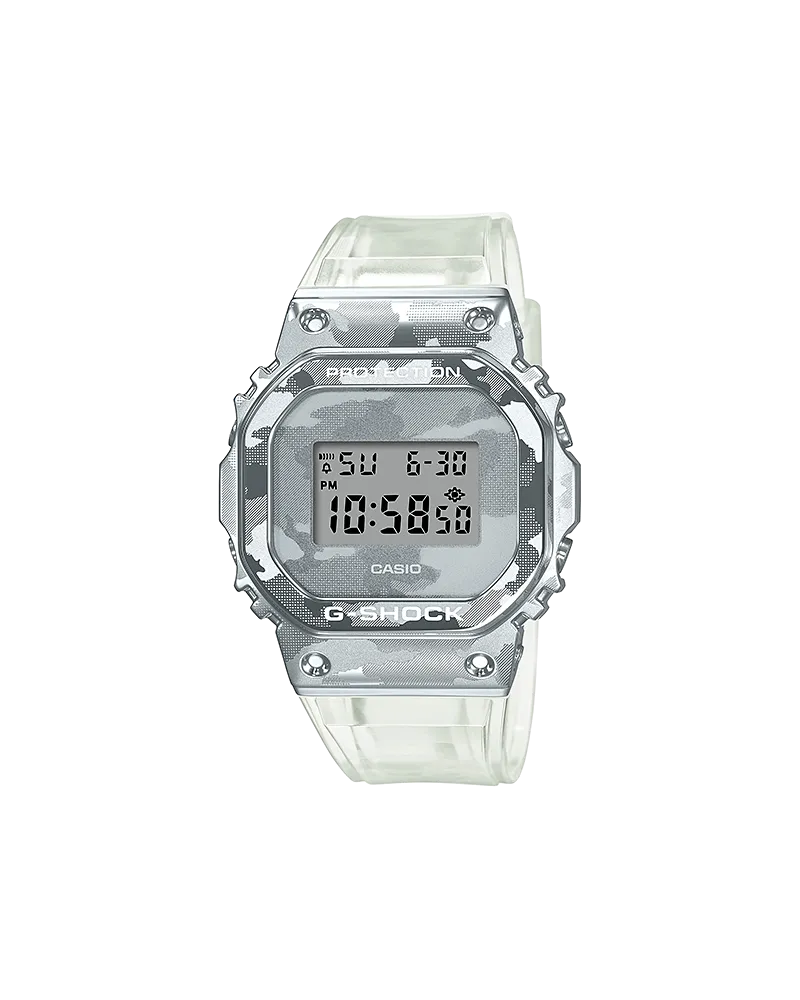 Casio Casio  Herrenuhr Limited Edition Skeleton Camouflage GM-5600SCM-1ER Grau