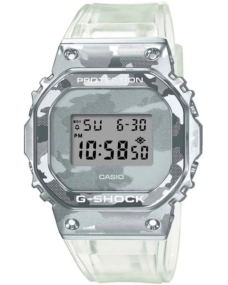 Casio Casio  Herrenuhr Limited Edition Skeleton Camouflage GM-5600SCM-1ER Grau