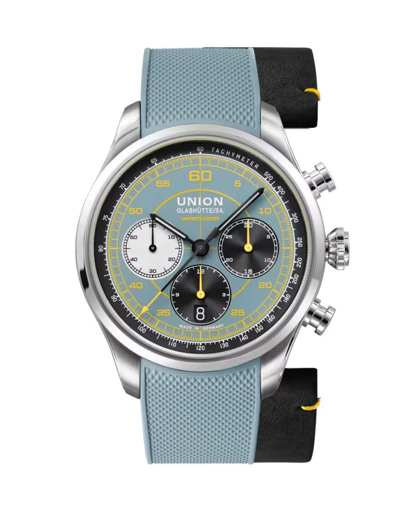 Union Glashütte Belisar Chronograph Speedster, Limited Edition 2025, Herrenuhr D009.427.17.042.09 Graugelb