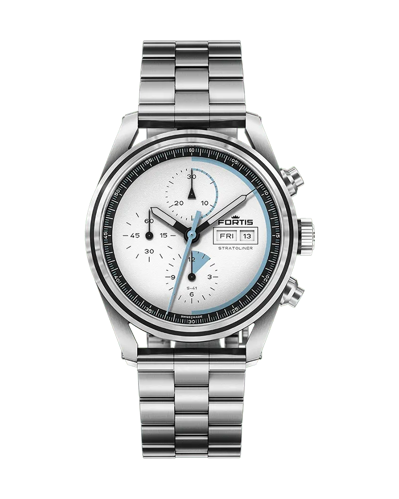 FORTIS Stratoliner S-41 White Dust Herrenuhr F2340006 Weiß