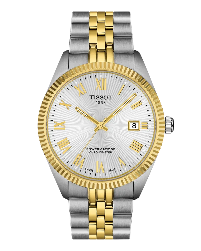 Tissot Ballade Powermatic 80 COSC 39mm Bicolor Herrenuhr T156.408.22.033.00 Silber