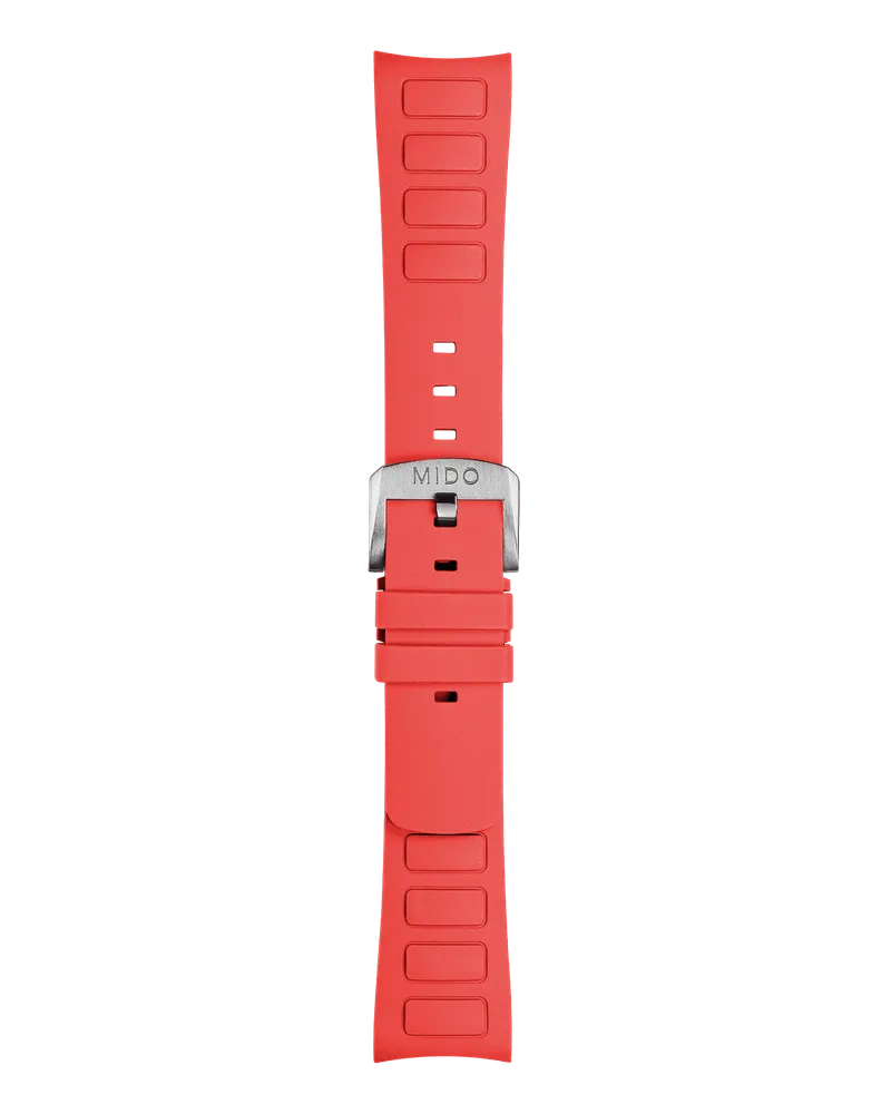 Mido TV Ersatzarmband Kautschuk Rot 22 mm M852019158 