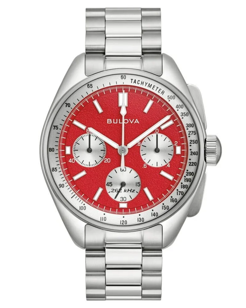 BULOVA Pre-owned  Lunar Pilot Chronograph Herrenuhr 96K115 Rot