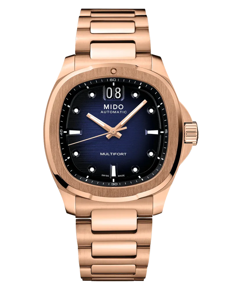 Mido Multifort TV Big Date, Automatikwerk 80 Stunden Gangreserve, Roségold Herrenuhr M049.526.33.041.00 