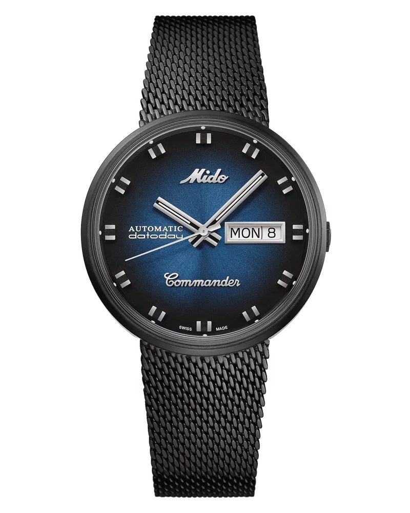 Mido Commander Damenuhr M842932511 Blau
