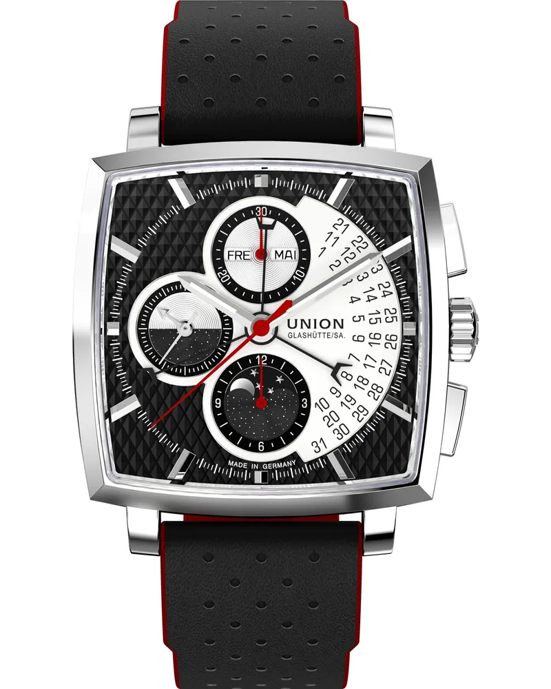 Union Glashütte Averin Chronograph mit Mondphase Herrenuhr D015.525.16.051.00 Schwarz
