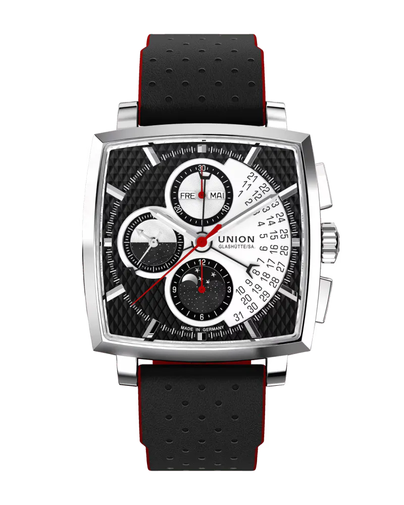 Union Glashütte Averin Chronograph mit Mondphase Herrenuhr D015.525.16.051.00 Schwarz
