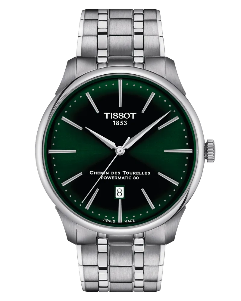 Tissot Chemin Des Tourelles Powermatic 80 Herrenuhr T139.407.11.091.00 Grün