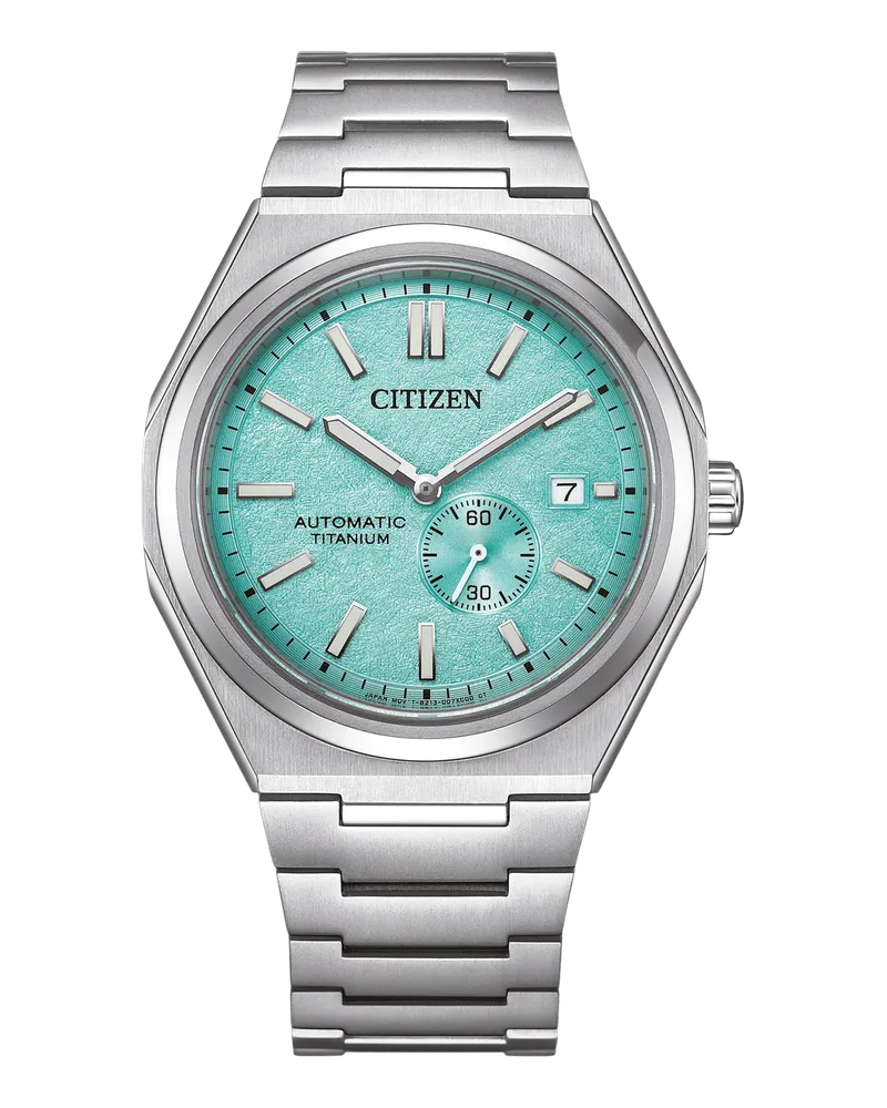 Citizen Automatik Titanium  Herrenuhr NJ0180-80M Türkis