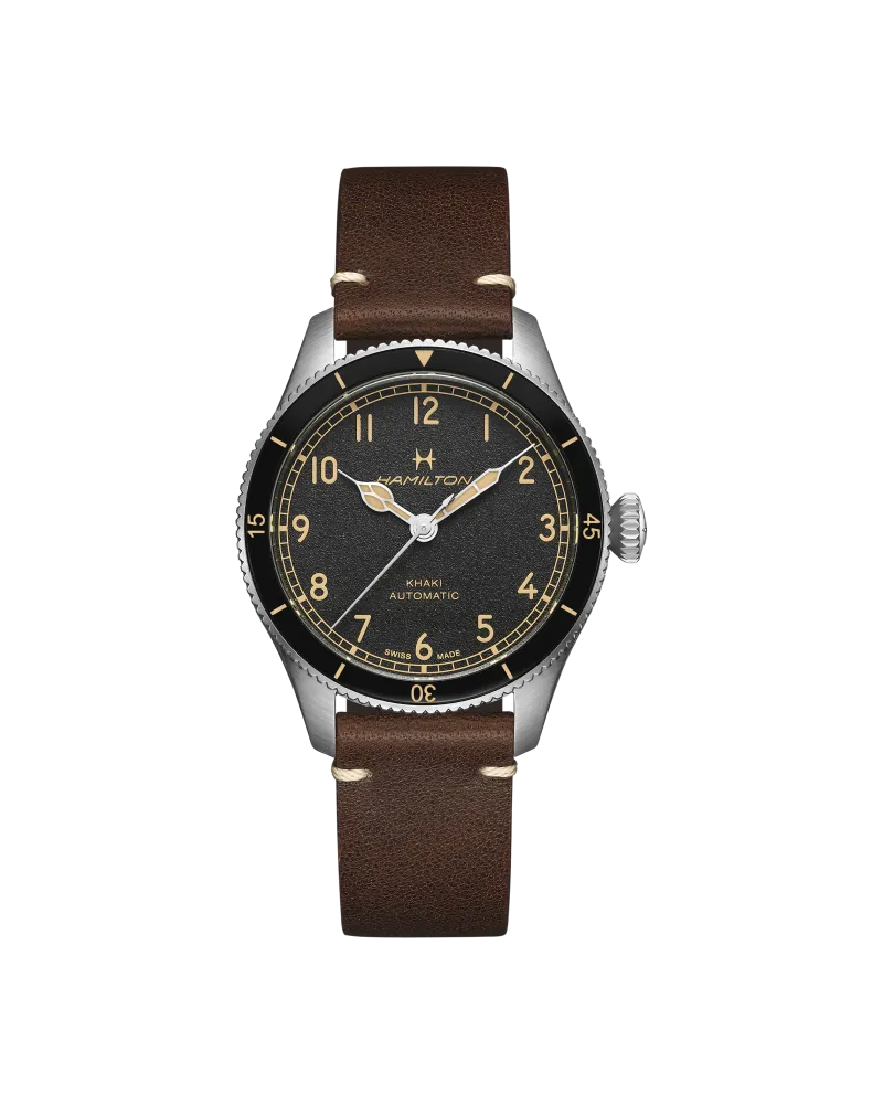 HAMILTON Khaki Aviation Pioneer Automatik Herrenuhr H76205530 Schwarz