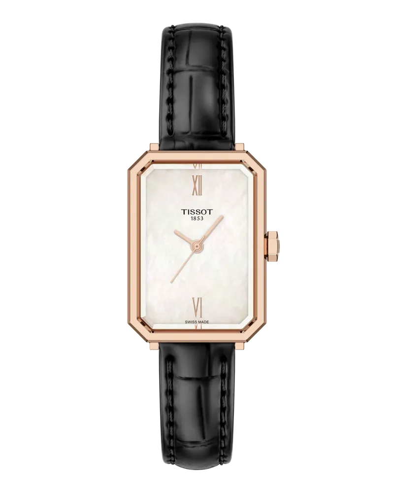 Tissot T-Lady SRV weiß Leder Damenuhr T160.110.36.113.00 Weiß