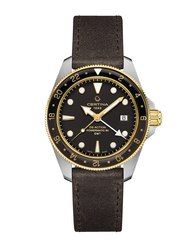Certina DS Action GMT Powermatic 80 Herrenuhr C032.929.26.051.00 Braun