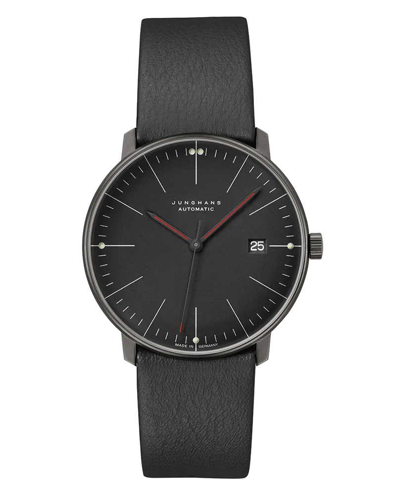 Junghans Max Bill Automatik Bauhaus Herrenuhr 027/4308.02 Schwarz