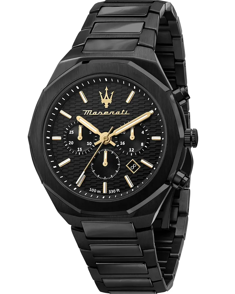 Maserati Stile Chronograph Herrenuhr R8873642005 Schwarz