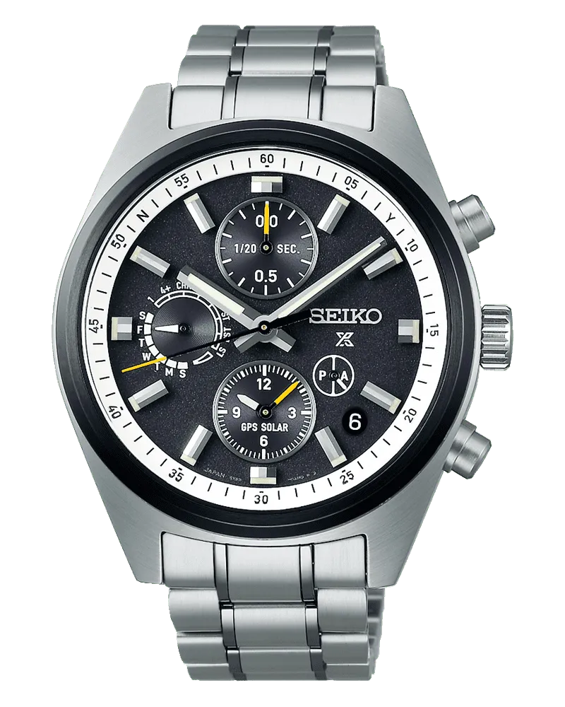 Seiko Prospex Speedtimer Solar GPS Chronograph Dual Time Herrenuhr SSH167J1 Schwarz