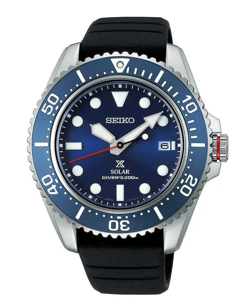 Seiko Prospex Sea Solar Divers Herrenuhr SNE593P1 Blau