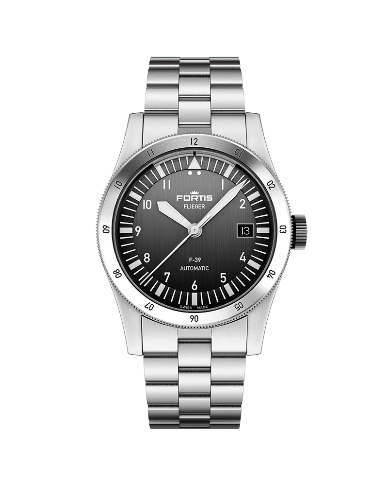 FORTIS FLIEGER F-39 Automatic Black Herrenuhr F4220015 Schwarz