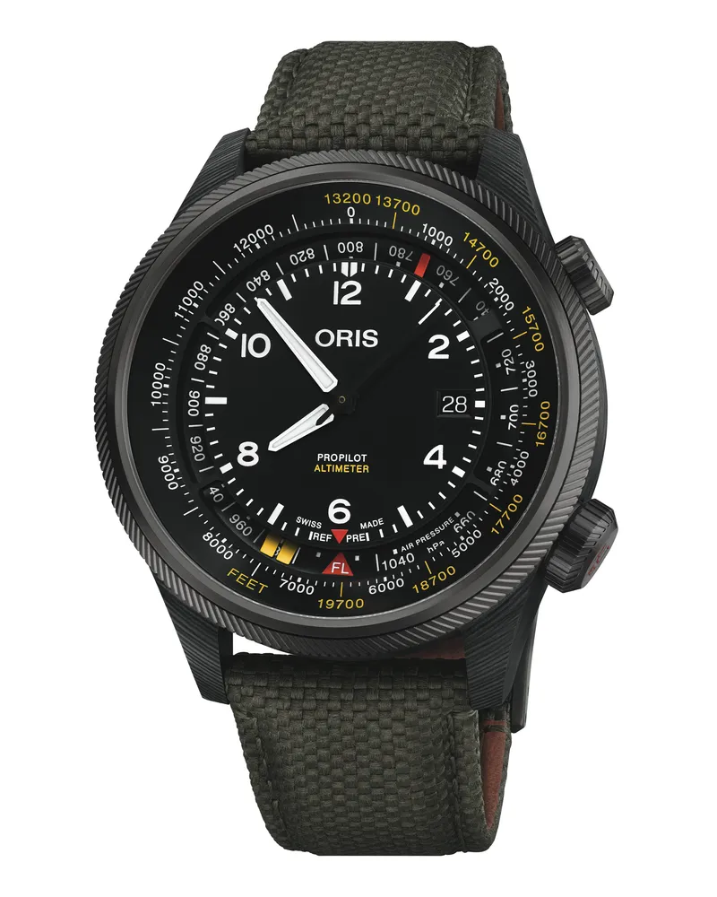 ORIS Herrenuhr Big Crown ProPilot 01 793 7775 8734-Set Schwarz