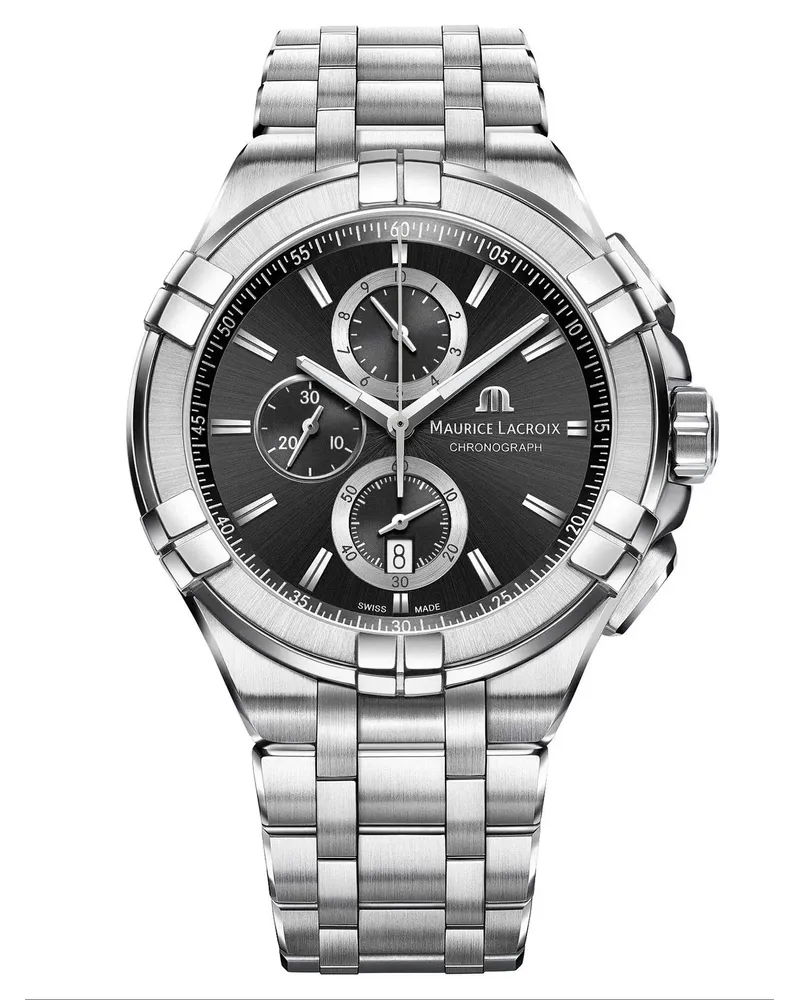 Maurice Lacroix Aikon Chronograph Date Herrenuhr AI1018-SS002-330-1 Schwarz