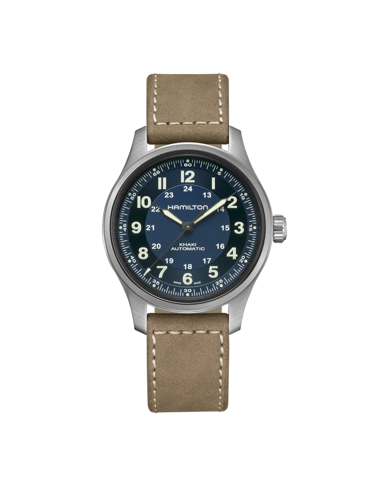 HAMILTON Khaki Titanium Automatik H70545540 Herrenuhr Blau
