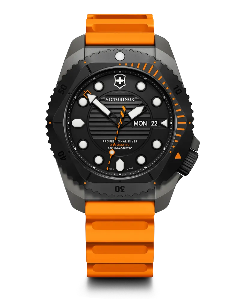 Victorinox Dive Pro Automatic Three hands Titanium Herrenuhr 241996 Schwarz